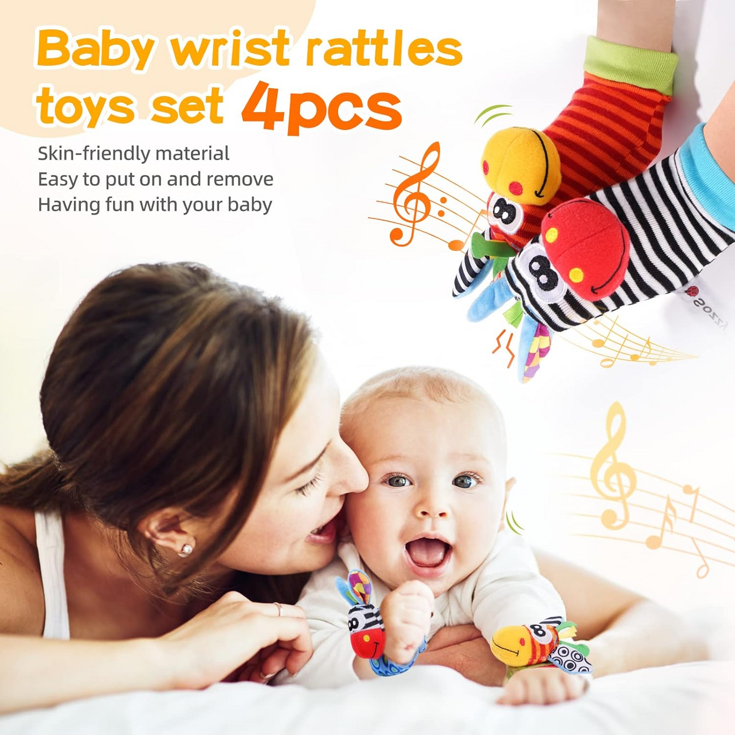 Wrist Rattles Foot Finder Socks Set