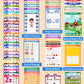 Preschool Learning Activities Educational Workbook, 62 Reusable Pages Pre Kindergarten Workbooks, Number Letter Tracing Books for Kids, Autism Learning Materials, ABC Busy Book for Kids Ages 3-7