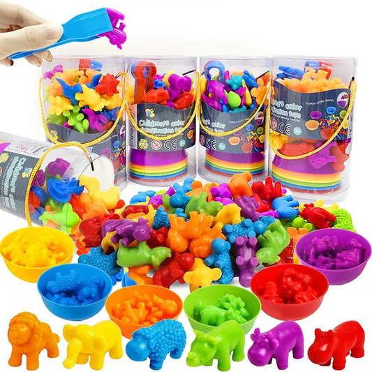 Rainbow Color Sorting Toy - Refining Fine Motor Skills